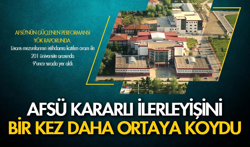 AFSÜ kararlı ilerleyişini bir kez daha ortaya koydu